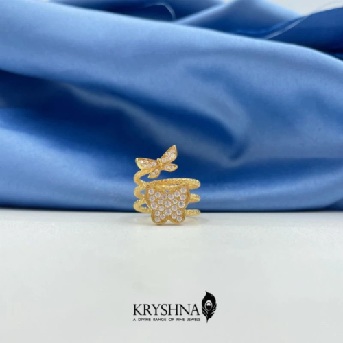 70% Yellow Gold Swarovsky Ring 409